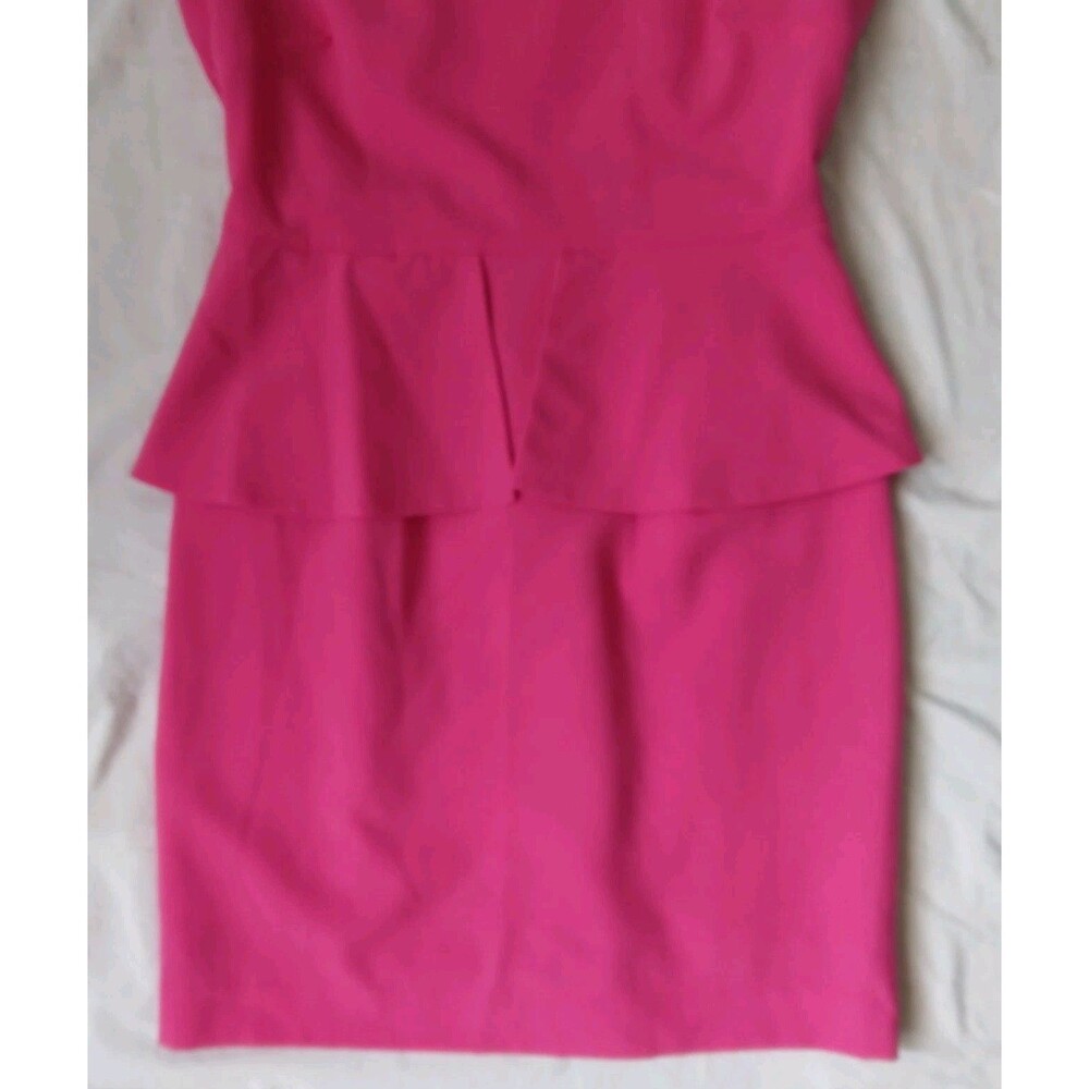 Worthington Pink Peplum Dress Pink Sleeveless Barbie Womens Size 6P - Picture 3 of 9